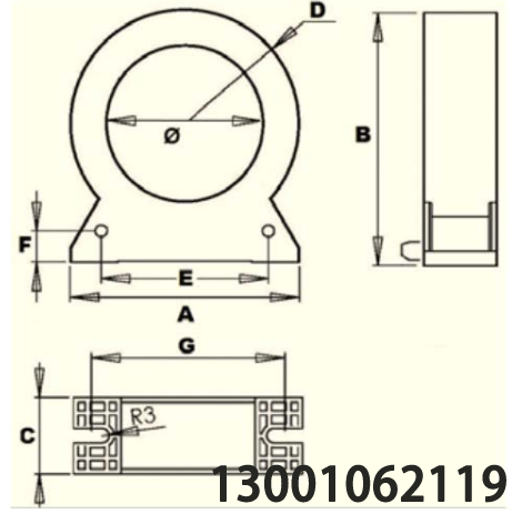 CTZ5-100 剩余电流互感器（圆形）