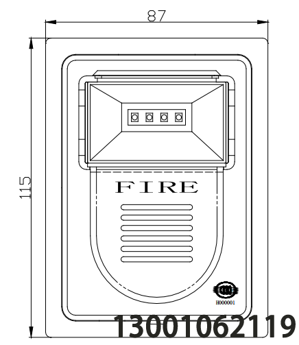 北京利达二线制声光LD1002EN(F)火灾声光警报器(非编码型)